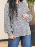 شومیز گلدار زنانه تنسل نخ